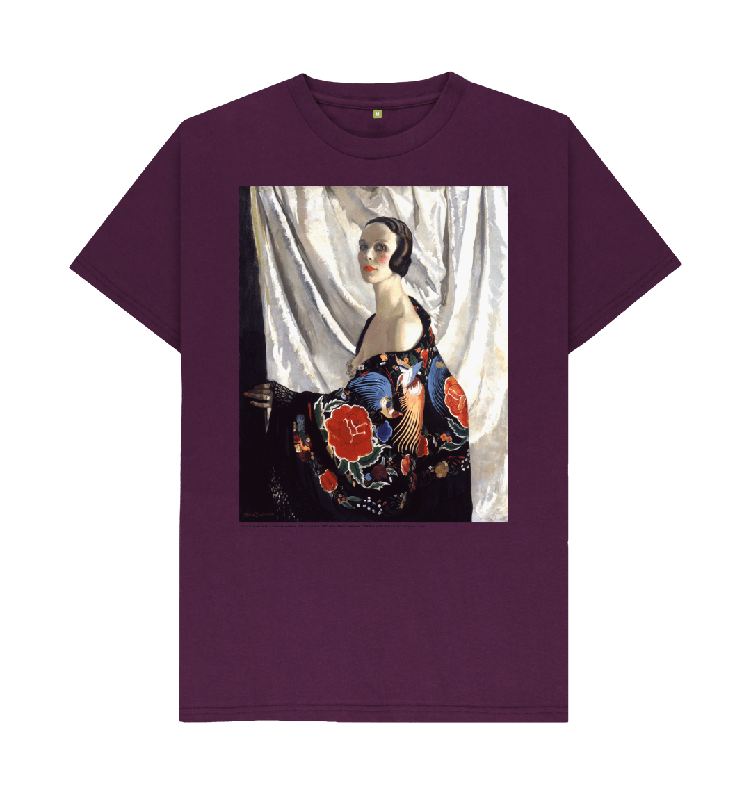 Purple printed t shirt front