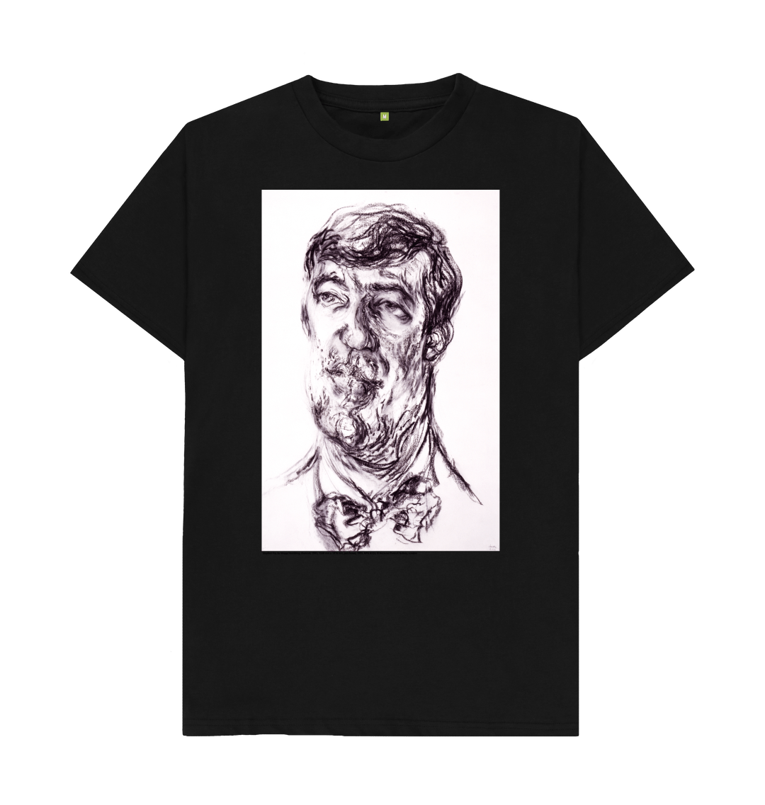 Black printed t shirt front