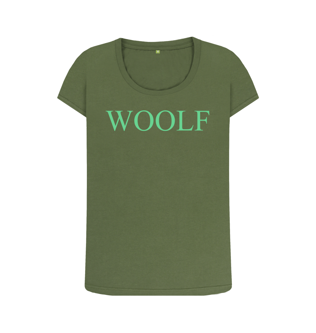 Khaki printed t shirt front