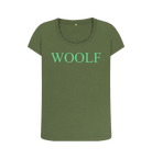 Khaki Printed T-shirt Front