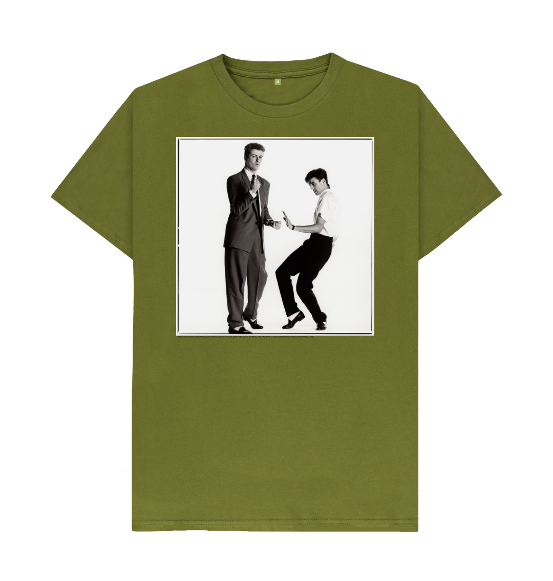 Moss green printed t shirt front