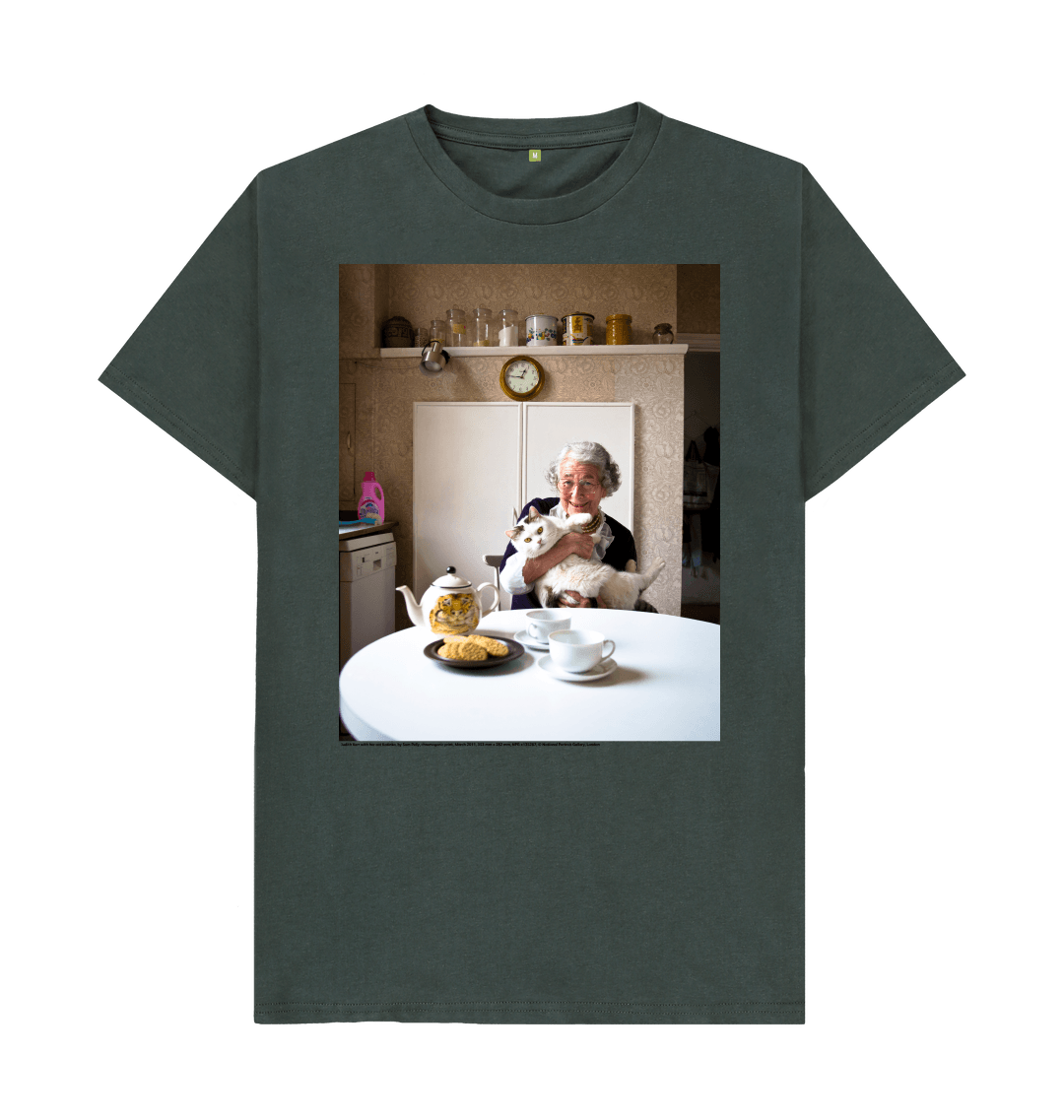 Dark grey printed t shirt front