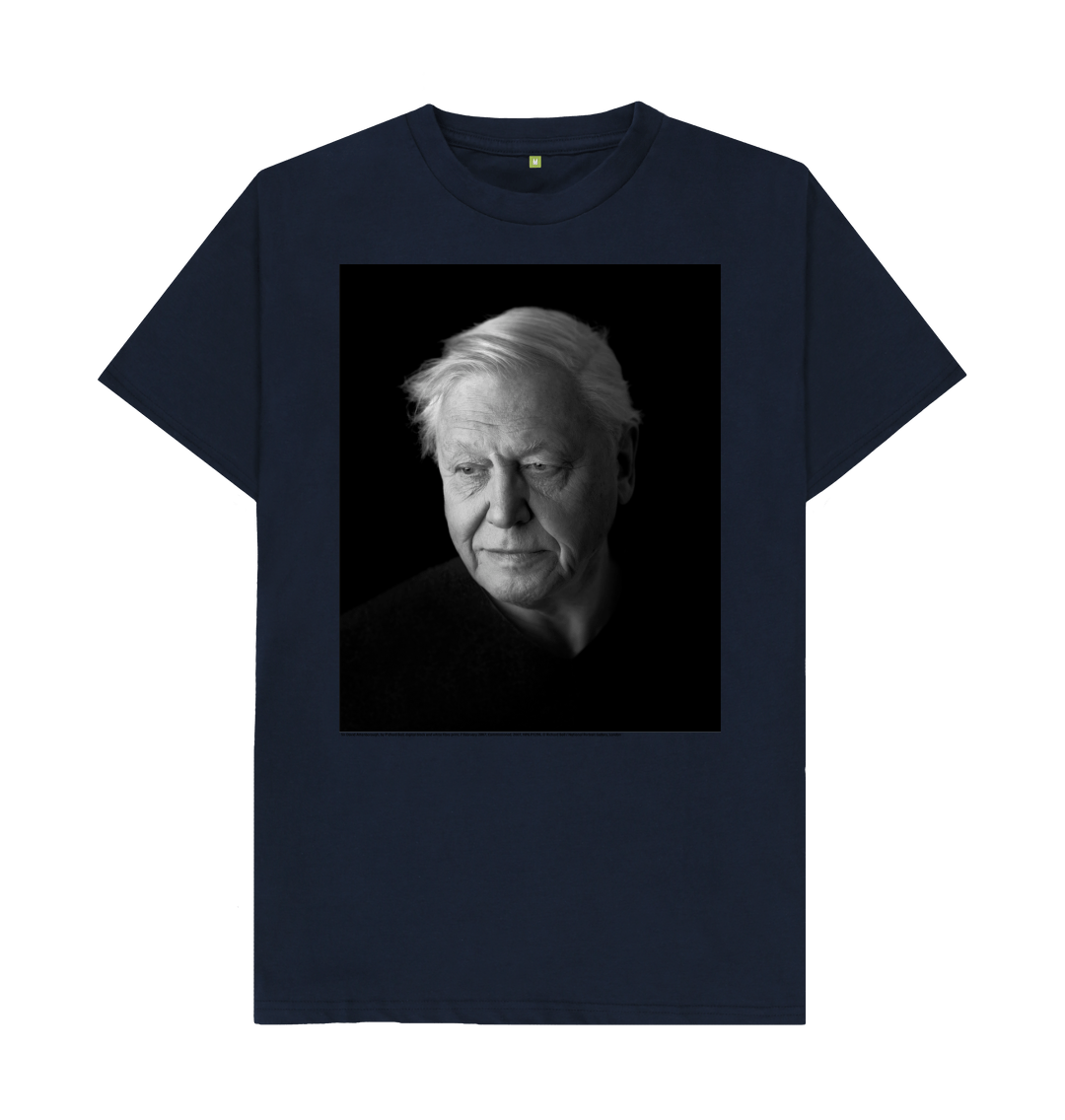 Navy blue printed t shirt front