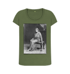 Khaki Printed T-shirt Front