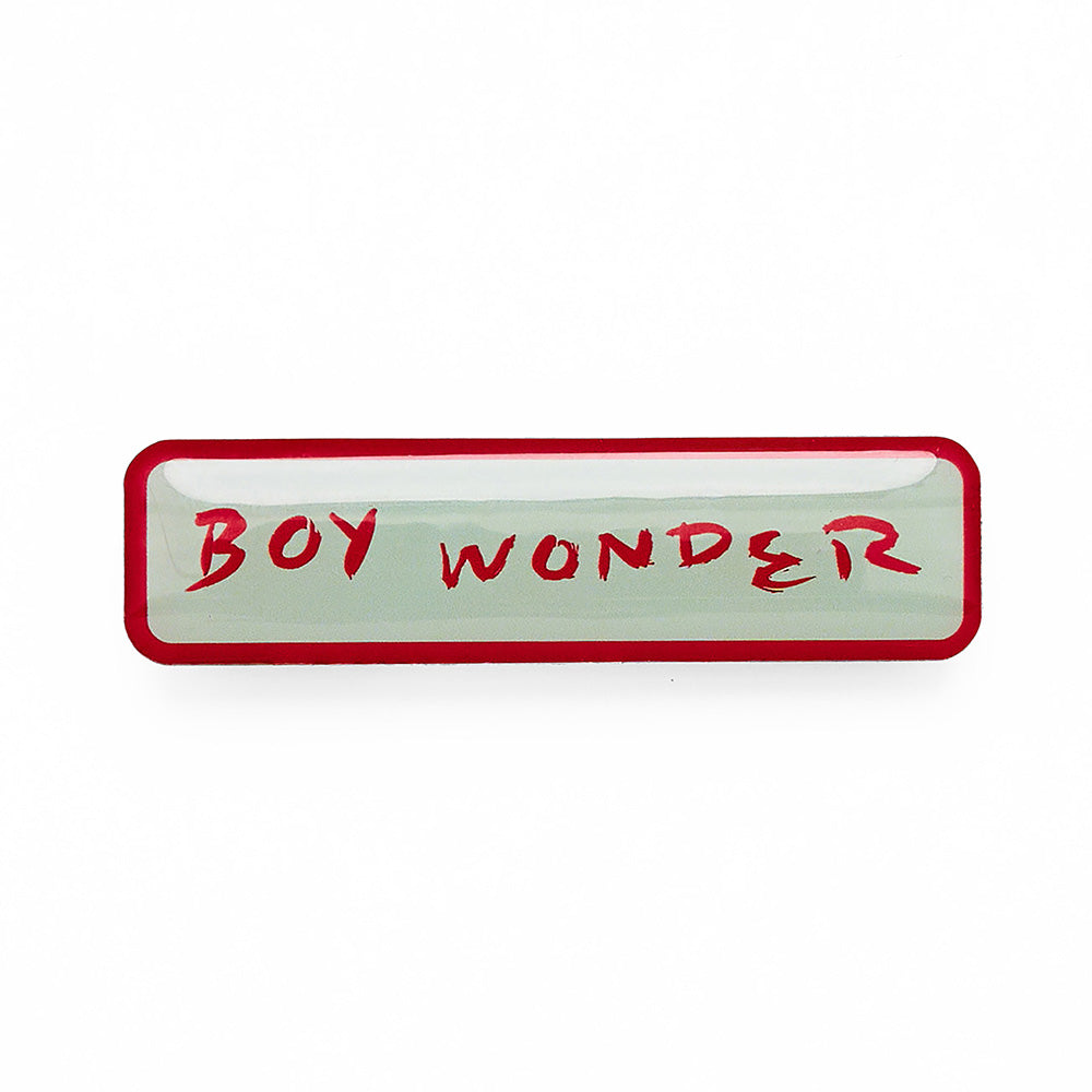 Luke edward hall boy wonder enamel badge front