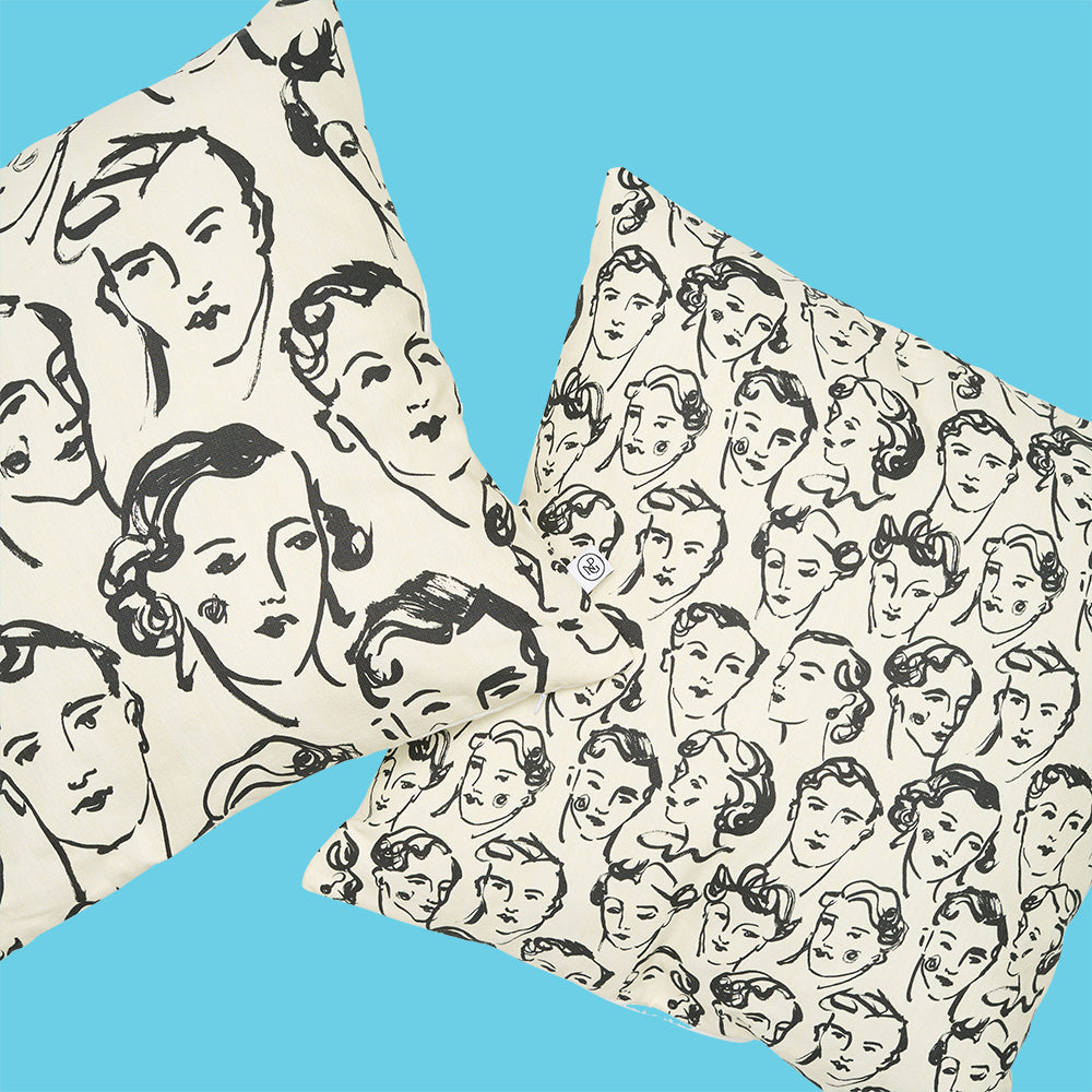 Luke edward hall faces cushions colour