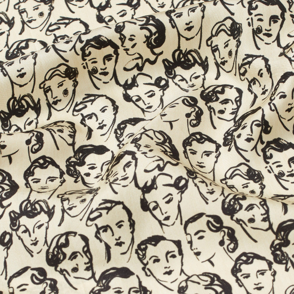 Luke edward hall faces silk pocket square detail