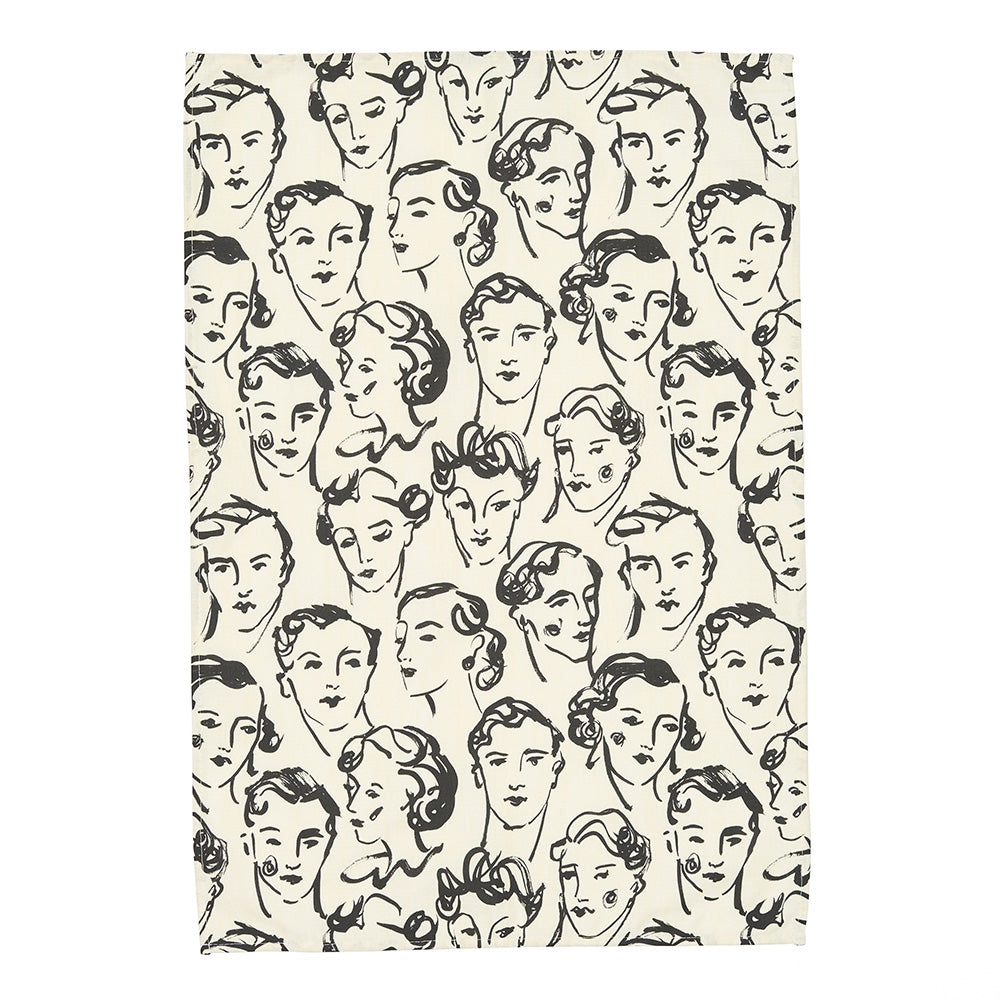 Luke edward hall faces tea towel