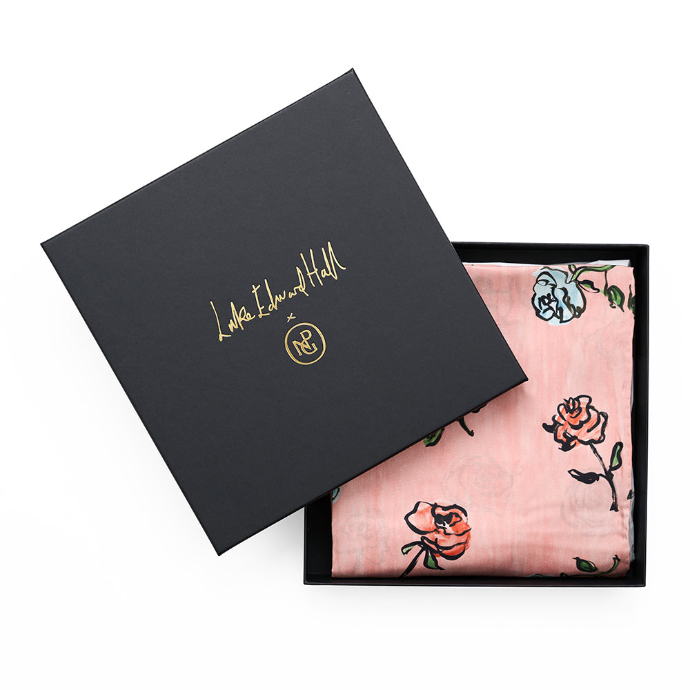 Luke edward hall pink roses neckerchief boxed