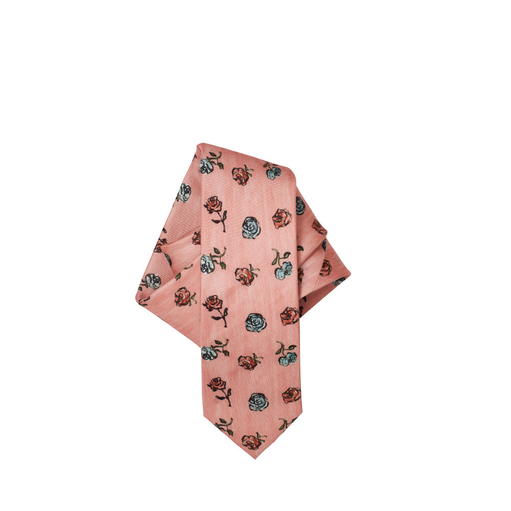 Luke edward hall silk tie pink roses styled