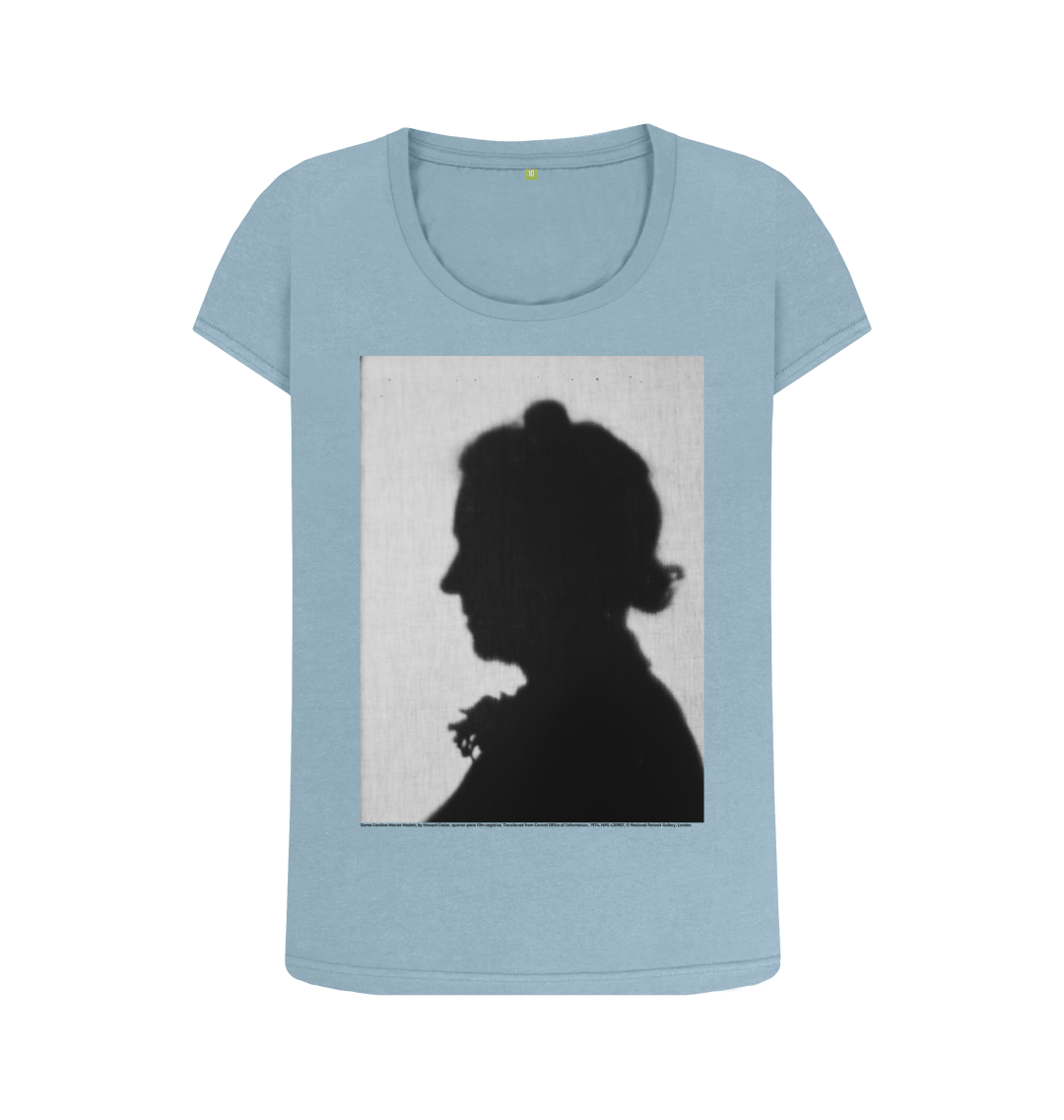 Stone blue printed t shirt front