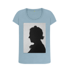 Stone Blue Printed T-shirt Front