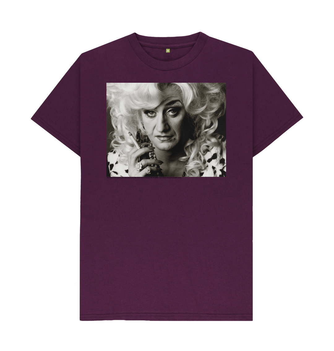 Purple printed t shirt front