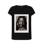 Black Printed T-shirt Front