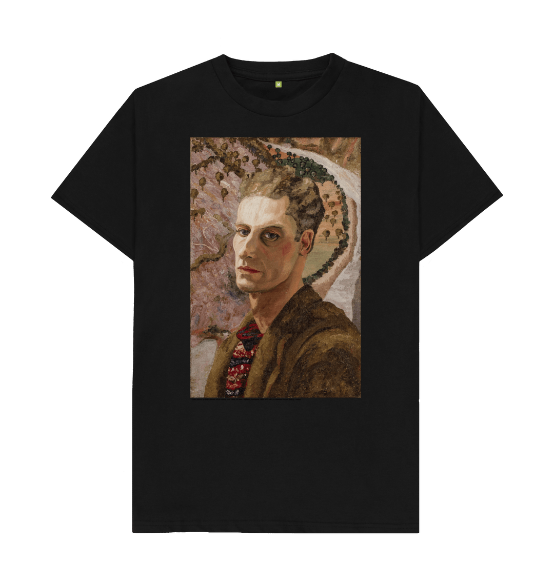Black printed t shirt front