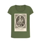 Khaki Printed T-shirt Front