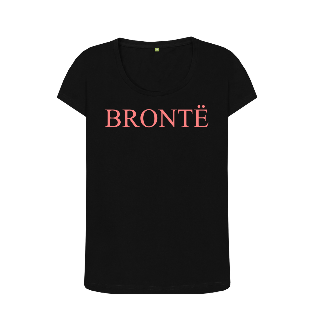 Black printed t shirt front