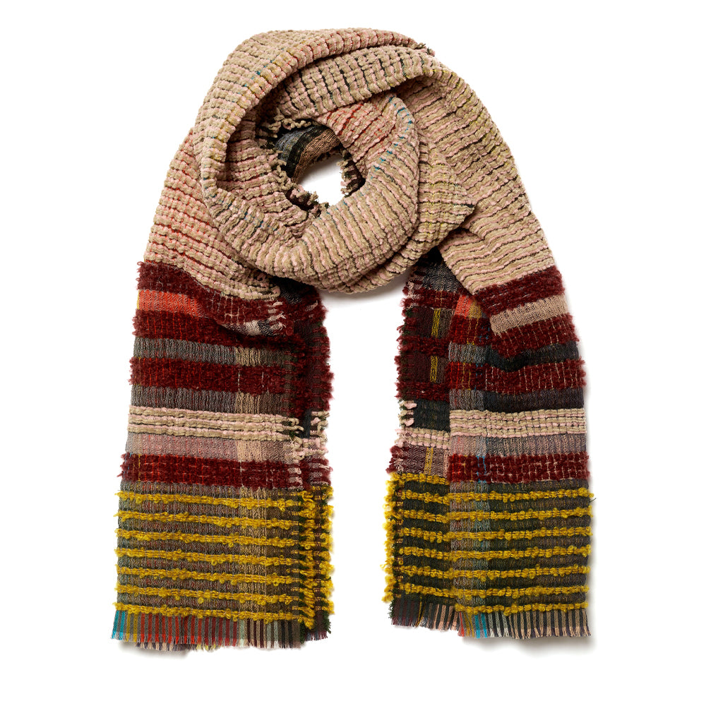 Mabel wool crepe chenille wrap goose