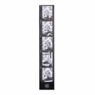 Vertical ruler with black and white images of a famous actress on a white background