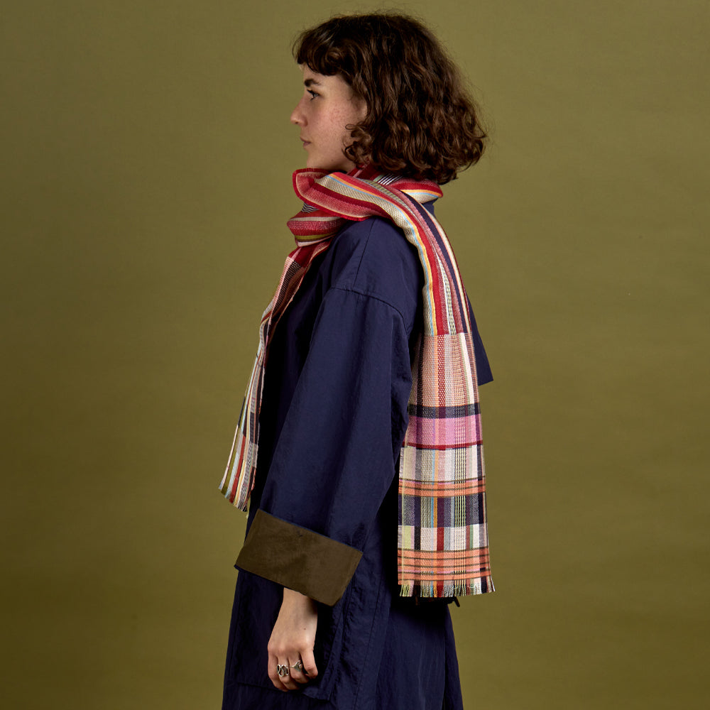 Mason silk linen scarf tulip styled