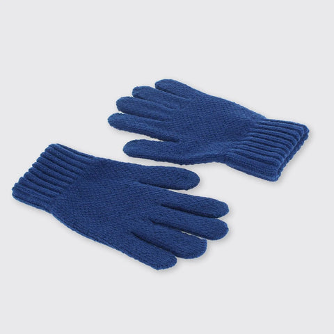 Navy blue gloves.