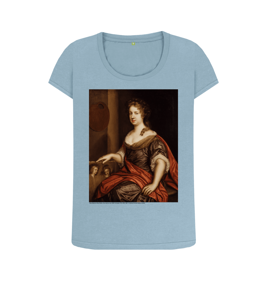 Stone blue printed t shirt front
