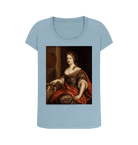 Stone Blue Printed T-shirt Front
