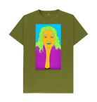Moss Green Printed T-shirt Front