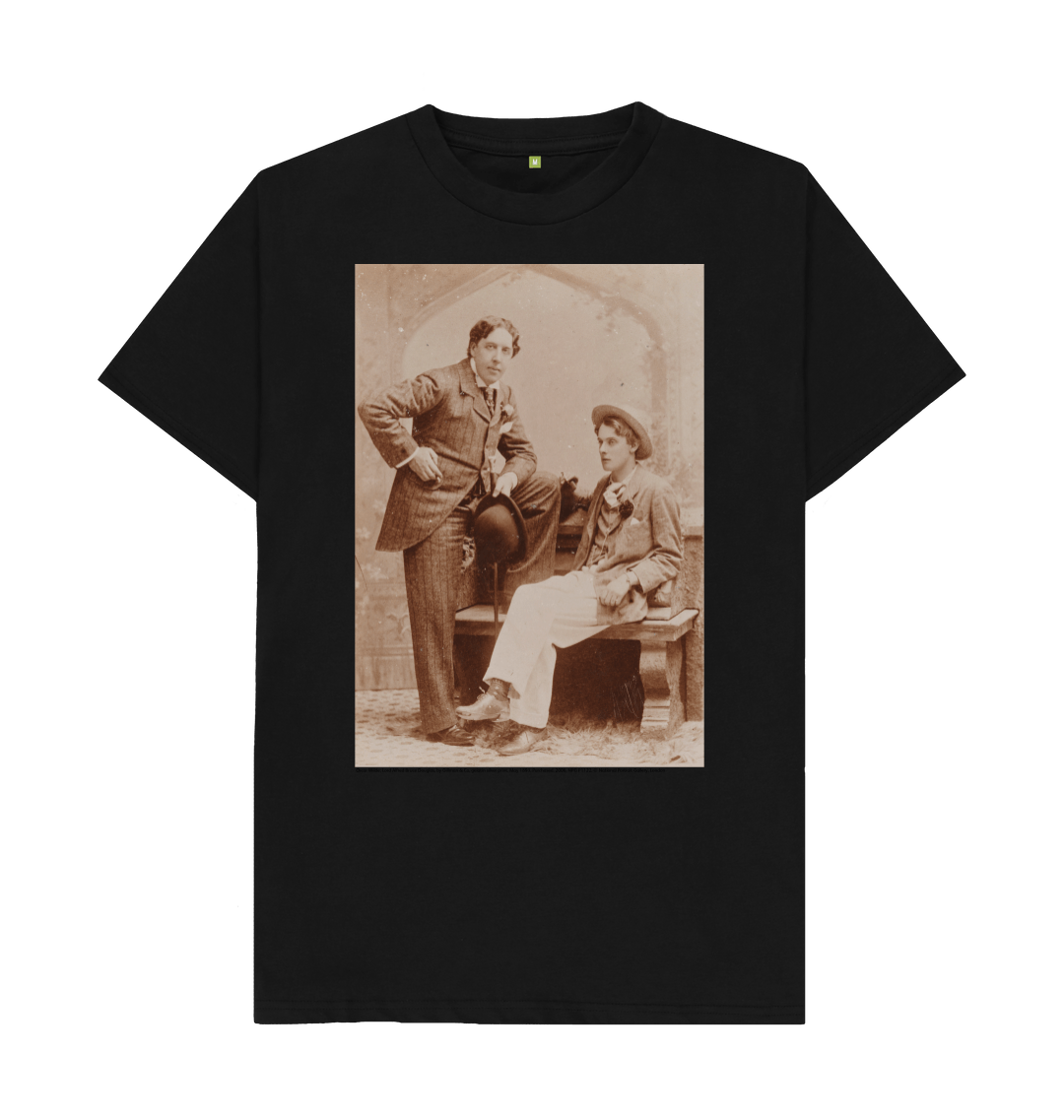 Black printed t shirt front