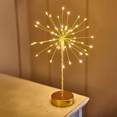 Mini Table Starburst Light in Gold