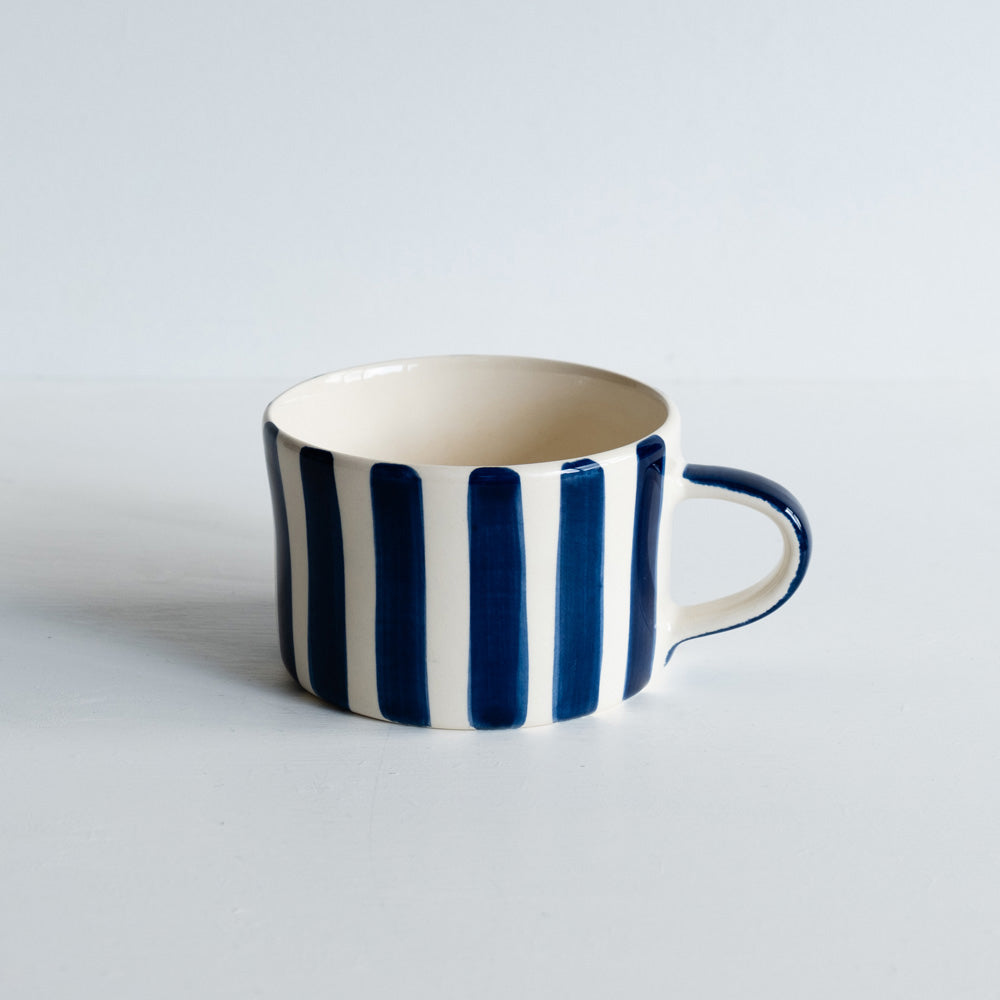 Musango candy stripe mug blue