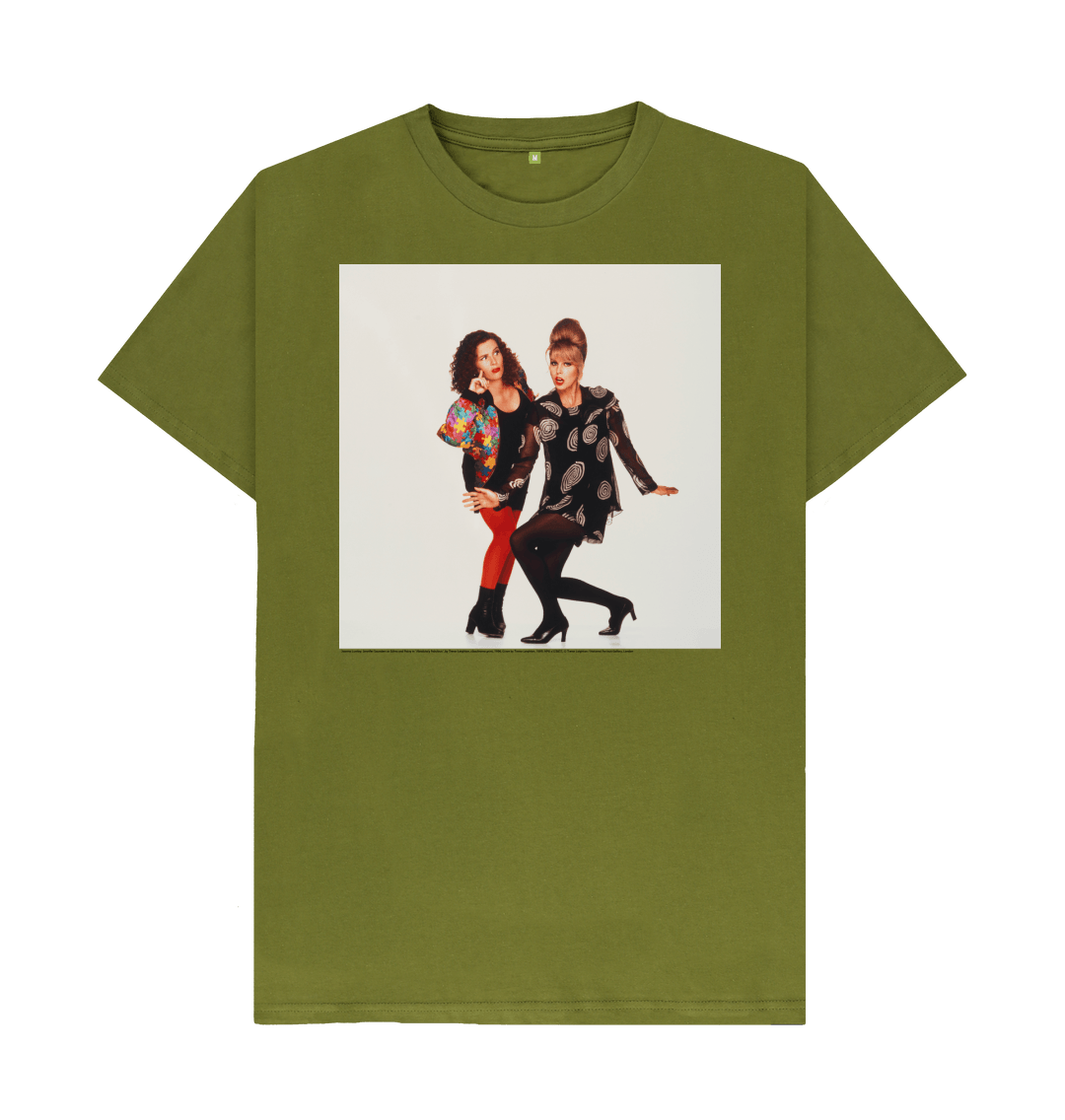 Moss green printed t shirt front