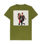 Moss Green Printed T-shirt Front