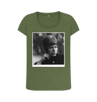 Khaki Printed T-shirt Front