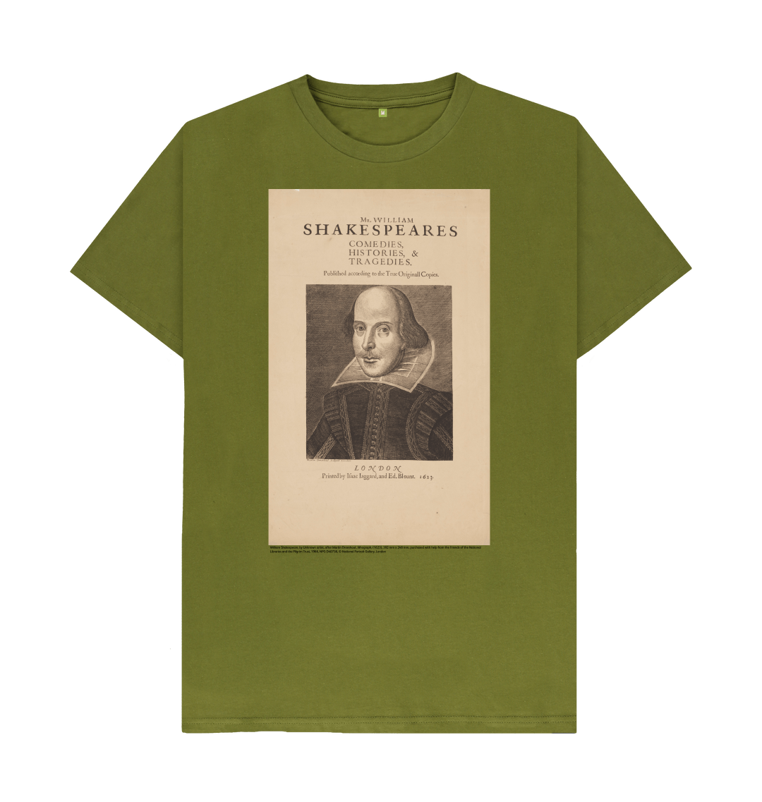 Moss green printed t shirt front