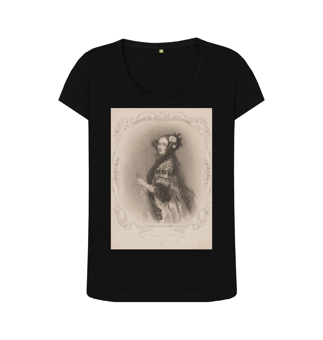 Black printed t shirt front