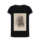 Black Printed T-shirt Front