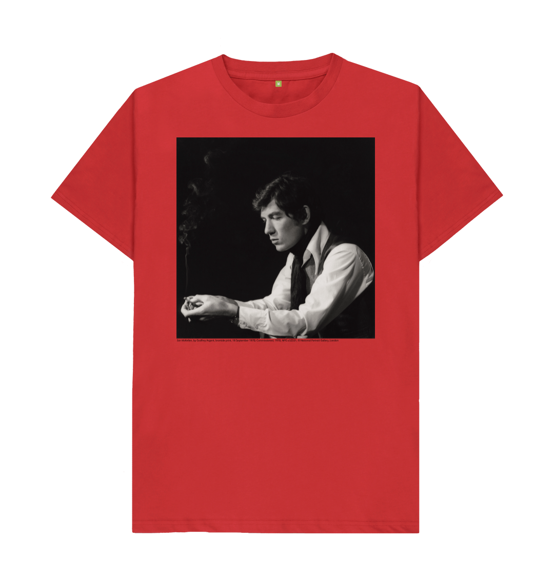 Red printed t shirt front