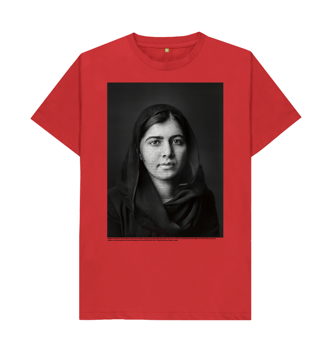 Red printed t shirt front