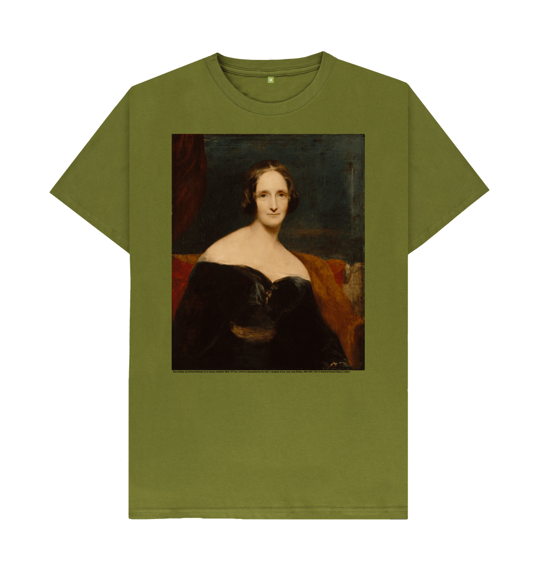 Moss green printed t shirt front