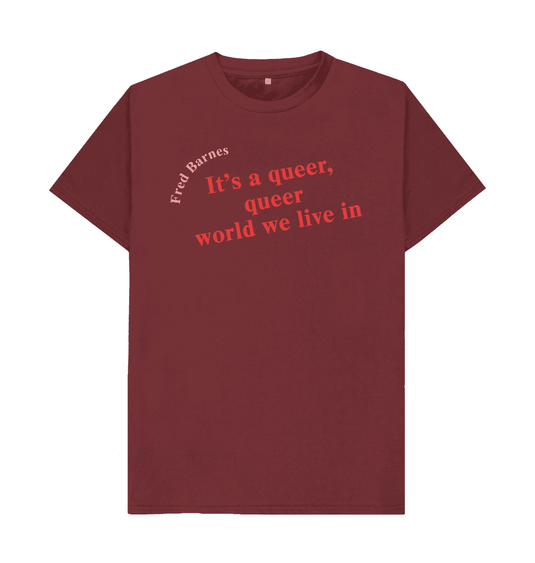 Red wine printed t shirt front