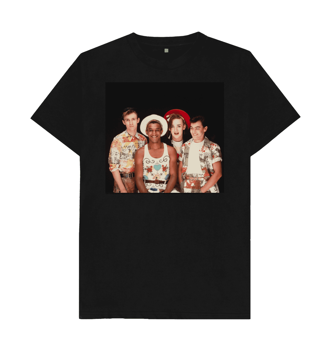 Black printed t shirt front