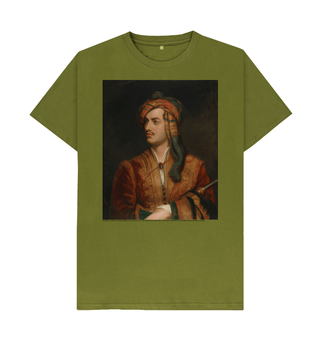 Moss green printed t shirt front