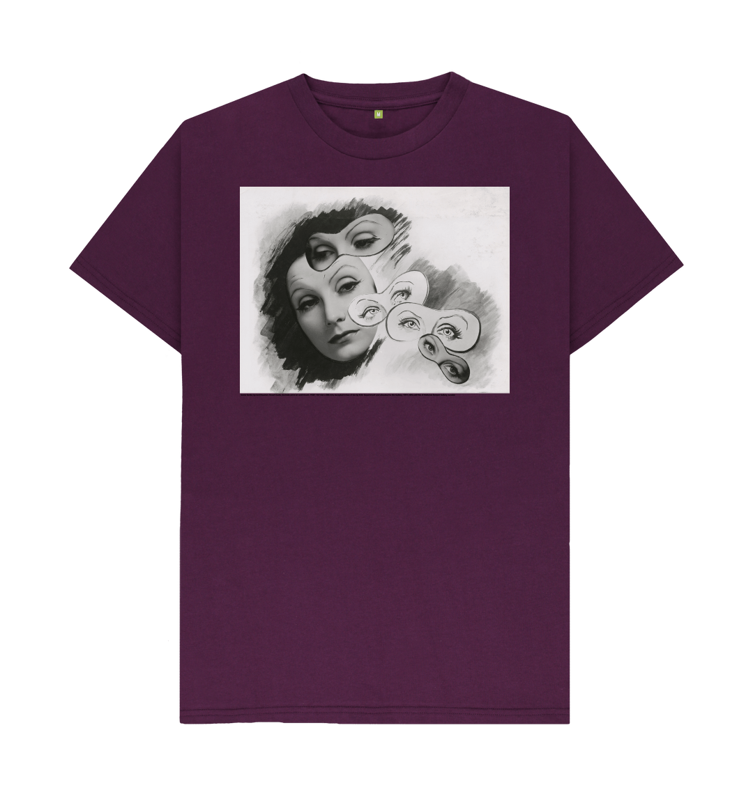 Purple printed t shirt front