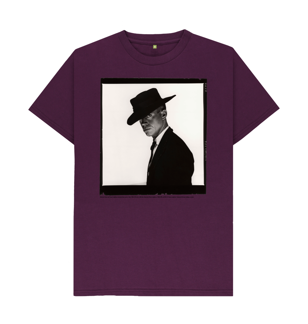 Purple printed t shirt front