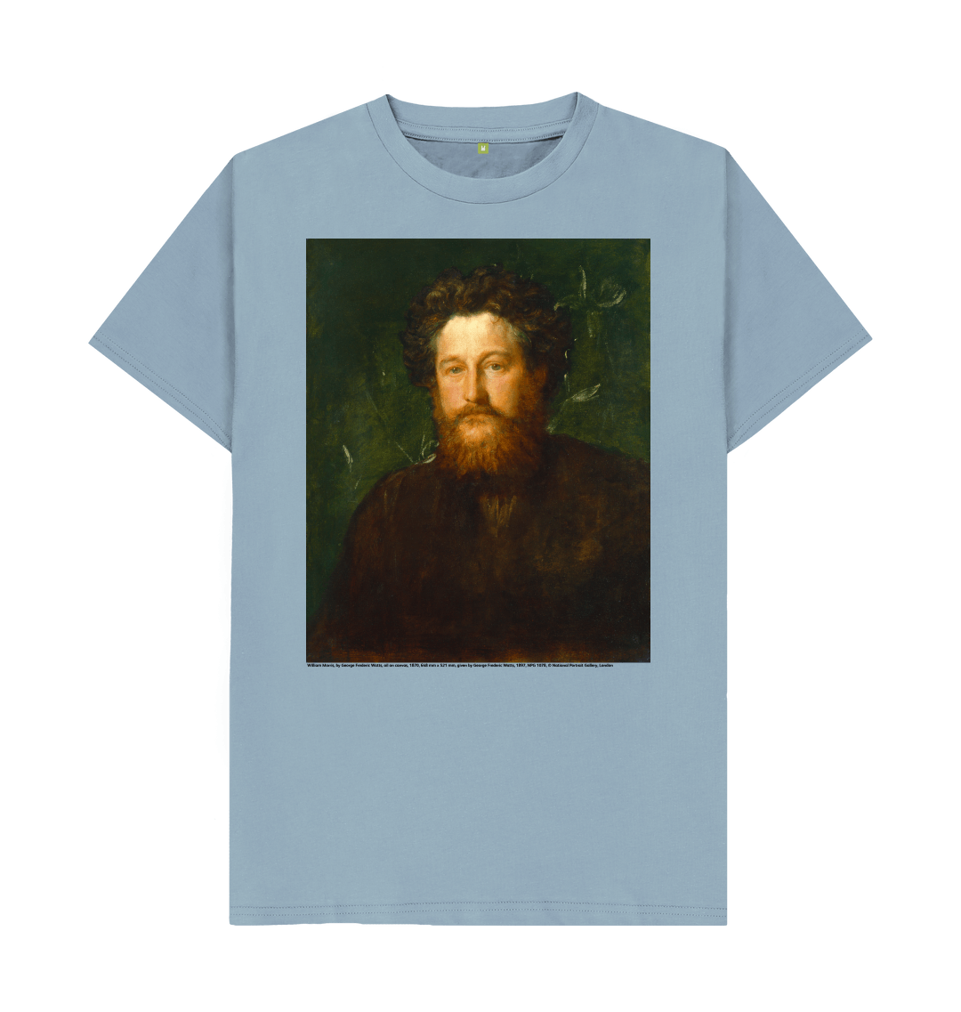 Stone blue printed t shirt front