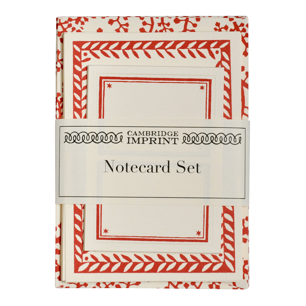 Notecard set red