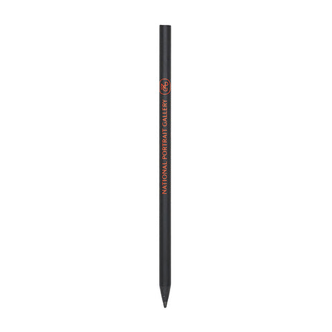 A black pencil with the National Portrait Gallery logo in contrasting red. 