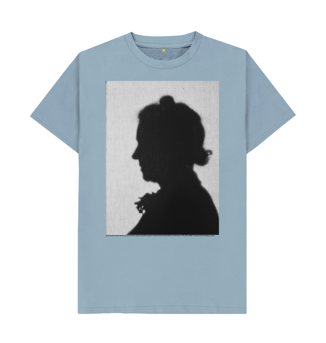 Stone blue printed t shirt front