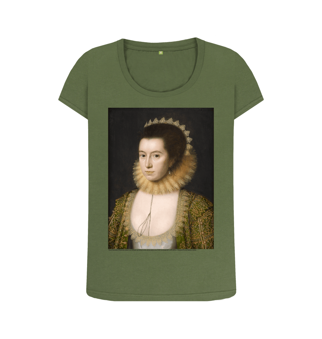 Khaki printed t shirt front